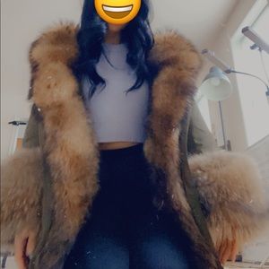 women real fur parka coat Winter new